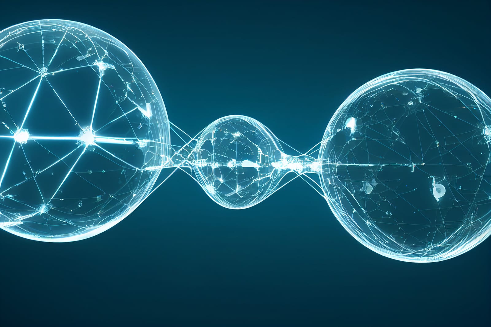 Abstract network of linked nodes